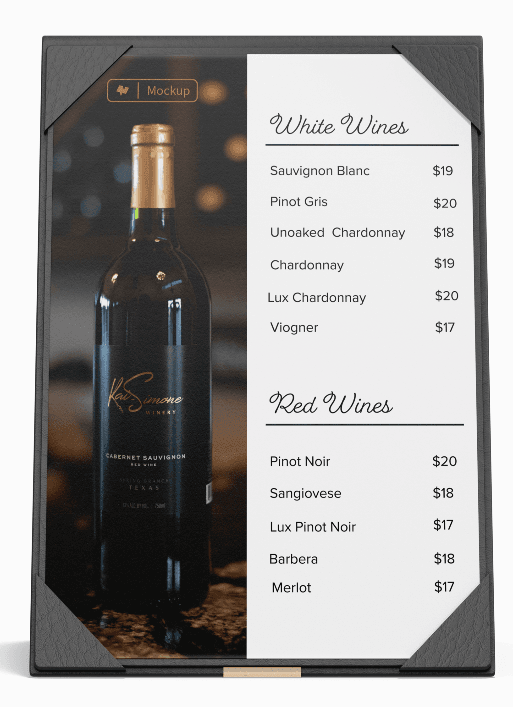 Wine and beer selection